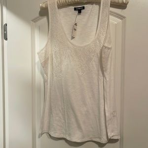 White lace top from express. NWT
